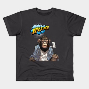 Stoned Monkey Amazing Monkey Thoughts Kids T-Shirt